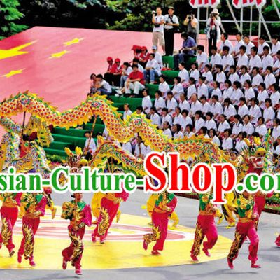 Handmade Chinese New Year Adult Dragon Dance Equipment Complete Set