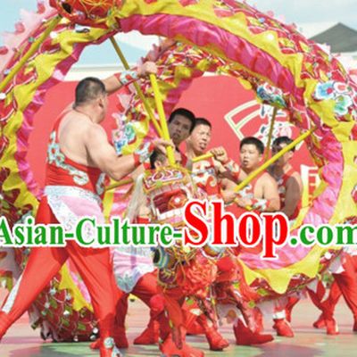 Handmade Chinese New Year Olympic Adult Dragon Dance Equipment Complete Set