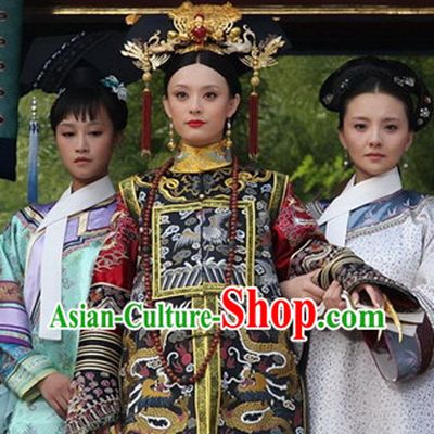 Ancient Chinese Empress Costumes and Hair Jewelry Complete Set