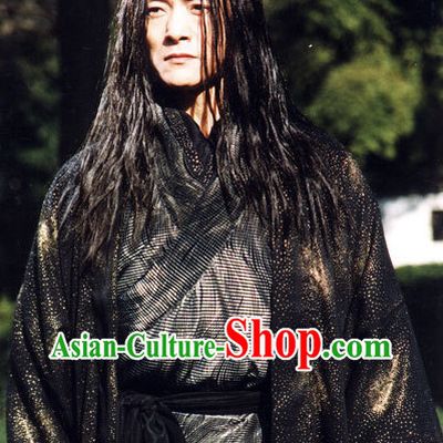 Ancient Chinese Black Knight Clothing Complete Set for Men