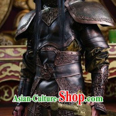 Ancient Chinese General Armor Costumes Complete Set for Men