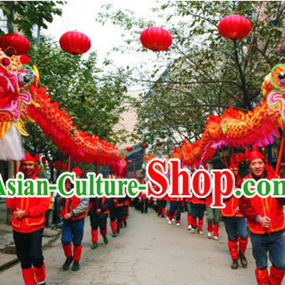Chongqing Province Red Dragon Dancing Equipments Complete Set