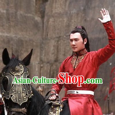 Lanling Wang Red General Clothes for Men