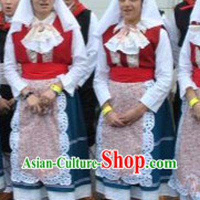 Greek Folk Female Costumes Complete Set
