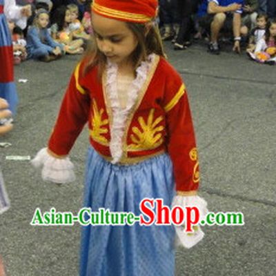 Little Girls Greek National Costumes Complete Set