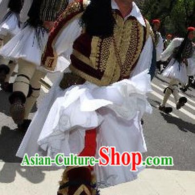 Traditional Greek Solider Costumes Complete Set
