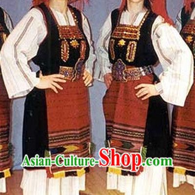 Women Greek Dance Costumes Complete Set