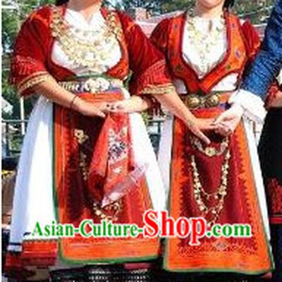 Womens Greek Dance Costume Complete Set