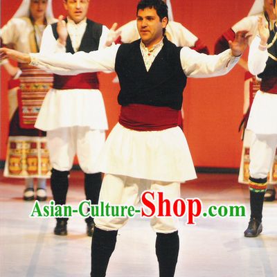 Male Folk Greek Dance Costumes Complete Set