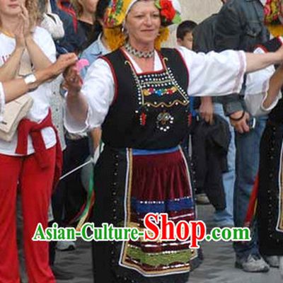 Female Folk Greek Dance Costumes Complete Set