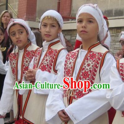 Girl Greek Dance Costumes Complete Set
