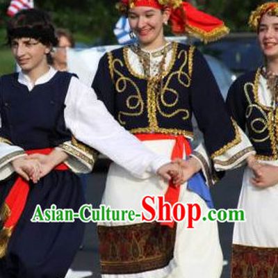 Female Greek Dance Costumes Complete Set