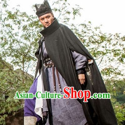 Chinese Ancient Swordman Mantle, Costume and Hat Complete Set