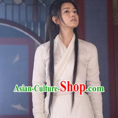 Chinese White Traditional Clothing for Ladies