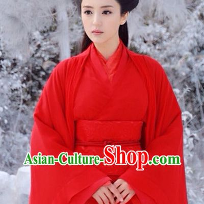 Chinese Red Hanfu Oriental Clothing for Women