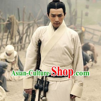 Traditional Chinese White Hanfu Clothing for Men