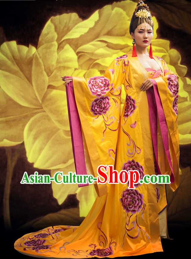 Chinese Traditional Empress Clothing and Hair Accessories Complete Set