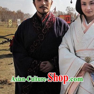 China Ancient Han King Costumes and Headwear