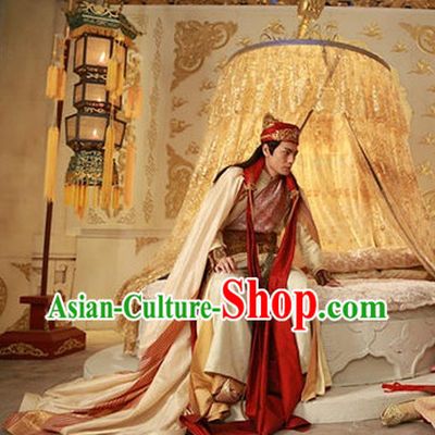 Chinese Classical Wedding Bridegroom Outfit and Hat