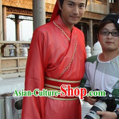 Traditional Chinese Red Wedding Clothing for Men