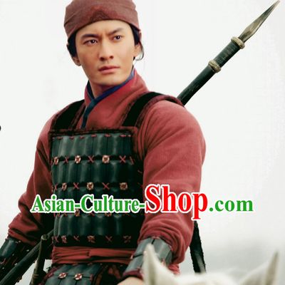 Chinese Knight Errants Armor Helmet Costumes Complete Set for Men