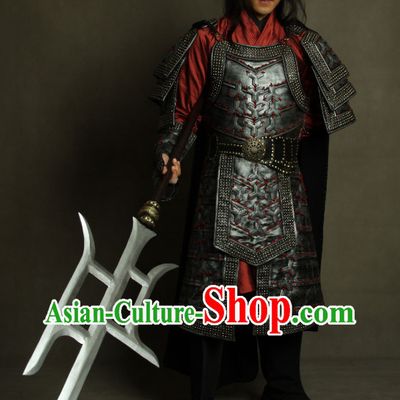 Ancient Chinese General Armor Helmet Costume Complete Set