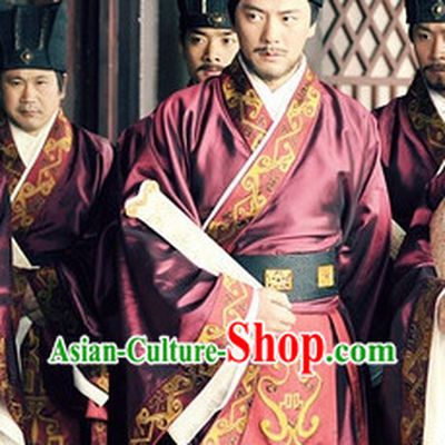 Ancient Chinese Public Officier Costumes and Hat for Men
