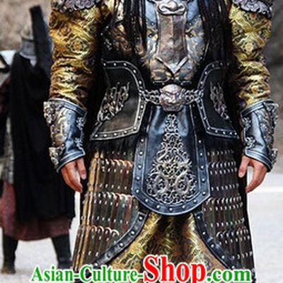 Ancient Chinese Ethnic Minority Emperor Armor Costumes Complete Set