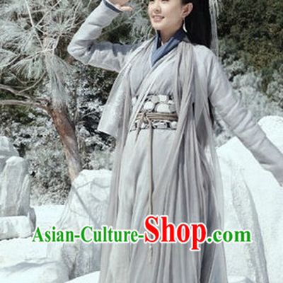 Traditional Chinese Grey Hanfu Dresses for Women