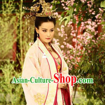Traditional Chinese Empress Clothes and Hair Accessories