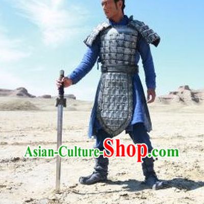 Chinese Ancient Terra Cotta Armor Costumes Complete Set for Men