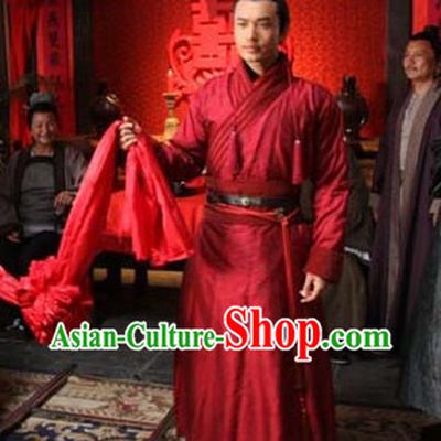 Ancient Chinese Wedding Bridegroom Dresses Movie Costumes for Men