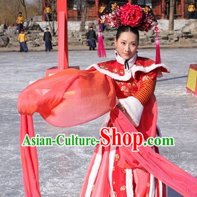 Classic Chinese Empress Dance Costumes Movies Costume and Hair Accessories