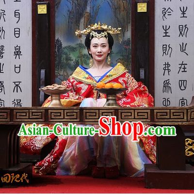 Chinese Classical Imperial Palace Princess Clothing and Hair Accessories Complete Set