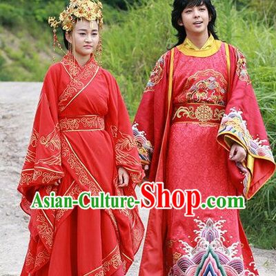 China Wedding Hanfu Film Costume 2 Complete Sets