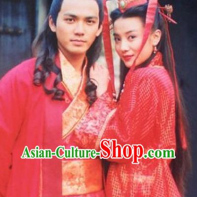 China Romantic Wedding Clothing Film Costume 2 Complete Sets