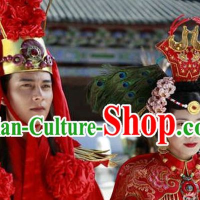 Chinese Classic Wedding Hats for Men and Women
