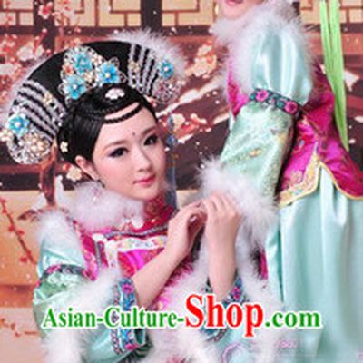 Ancient Chinese Manchu Princess Dress for Little Girls