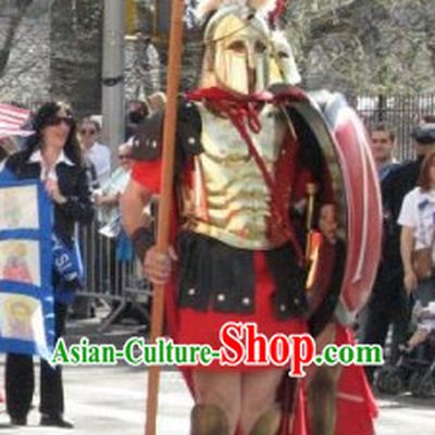 Ancient Greek General Armor Costumes and Helmet Complete Set