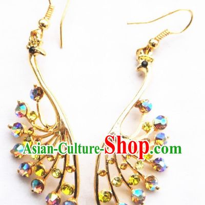 Traditional Thailand Peacock Earrings for Women