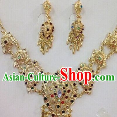 Traditional Thailand Necklace and Earrings for Women