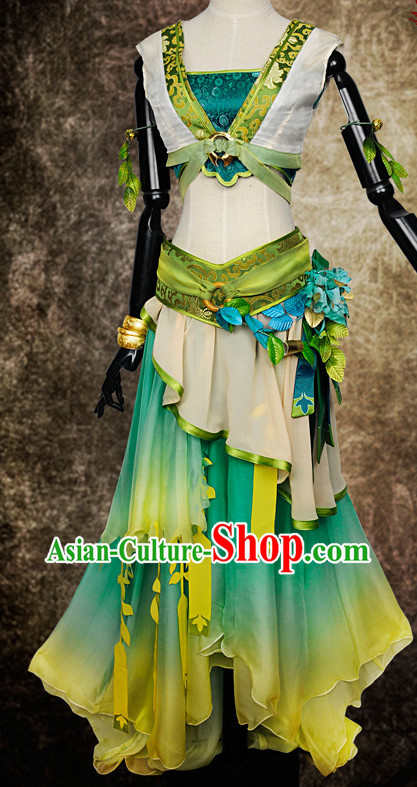 Asian Fashion Forest Princess Cosplay Costumes Full Set Asian Fashion Forest Princess Cosplay Costumes Full Set