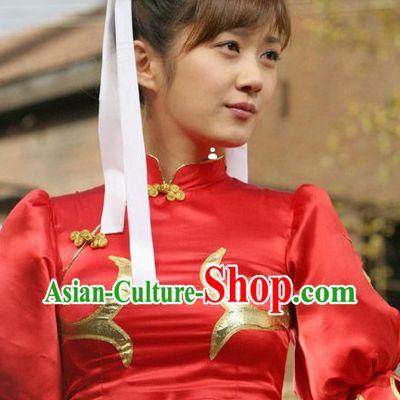 China Girl Cosplay Outfit and Headwear Complete Set for Women