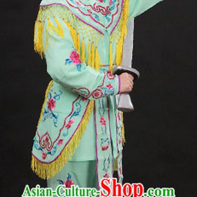 Light Green China Peking Opera Superheroine Costumes