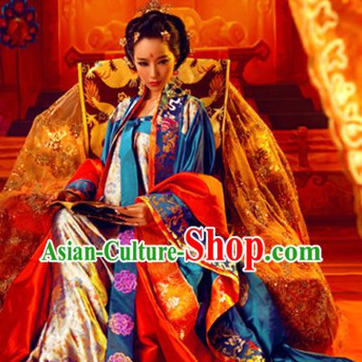 Chinese Traditional Princess Clothes and Hair Accessories Complete Set