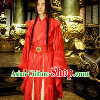 Asian Red Wedding Outfit Dresses for Bridal Men