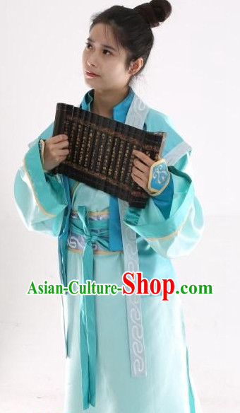 Asian Ancient Scholar Student Hanfu Dresses Complete Set Asian Ancient Scholar Student Hanfu Dresses Complete Set