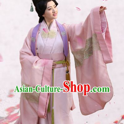Chinese Traditional Princess Dresses and Hair Accessories Complete Set