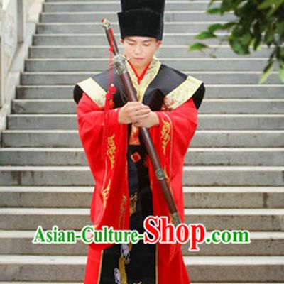 China Ancient Secretary Costumes Complete Set for Men
