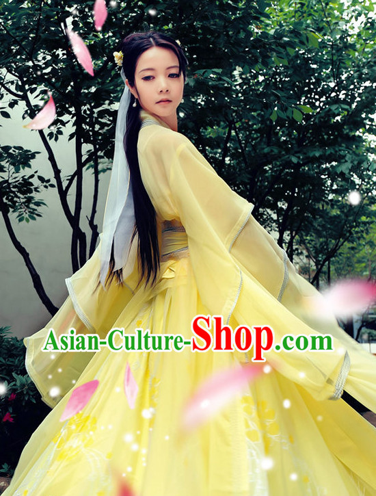 Asian Peri Yellow Costumes Complete Set Asian Peri Yellow Costumes Complete Set